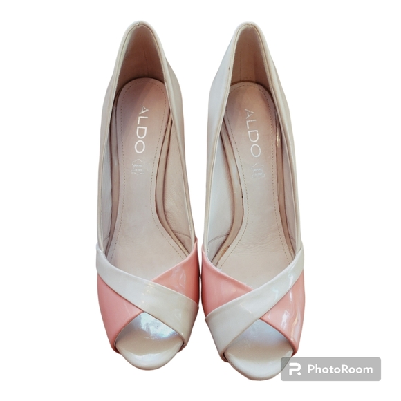 ALDO Two-Tone Peep Toe Stiletto Heels 👠 - Picture 6 of 11